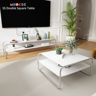 Mua Bàn sofa  trà Modesk SS Double Square Table HCN khung inox 304 – kính cường - ván MFC an cường - phòng khách  quán cà ph
