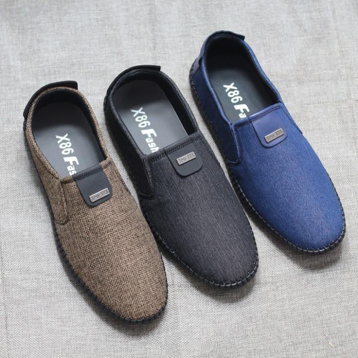 Giày lười nam vải jean đế khâu chăc chắn ( bảo hành 6 tháng) MTSPORT-MT44