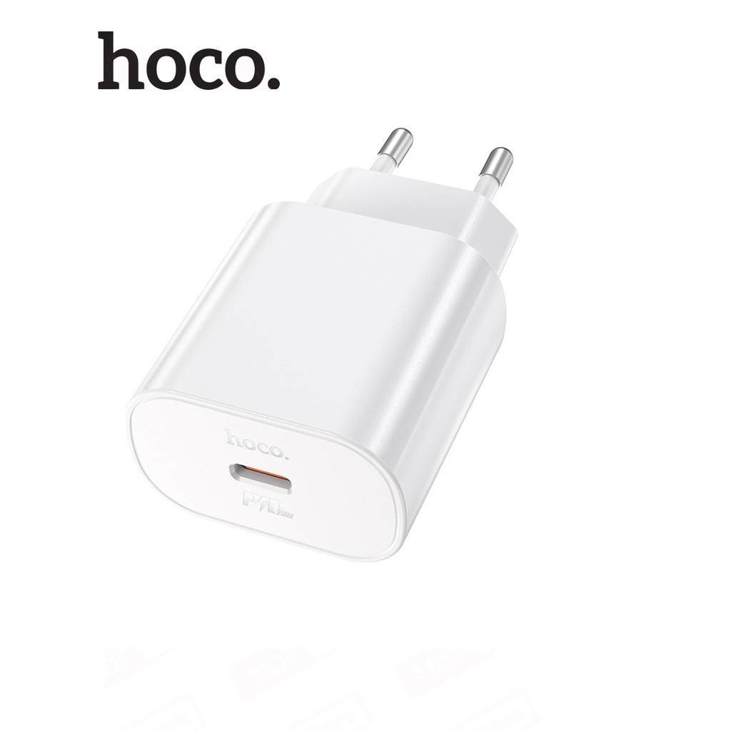 Củ sạc Hoco N22 PD25W chân tròn 1 cổng Type-C chất liệu cao cấp chống cháy