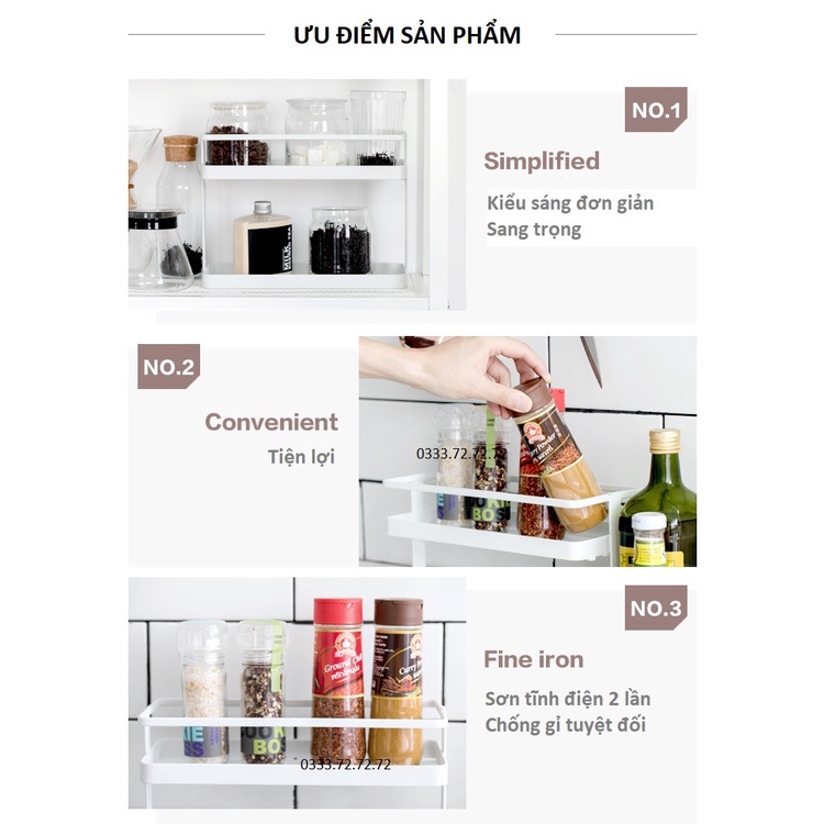 Kệ Gia Vị 2 Tầng Sơn Tĩnh Điện, Kệ Để Đồ Nhà Bếp Đa Năng Tiện Dụng