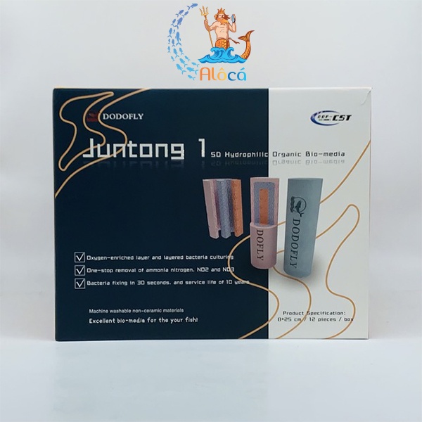 Thùng 12 thanh vật liệu lọc bể cá DODOFLY JUNTONG-1 8x25cm