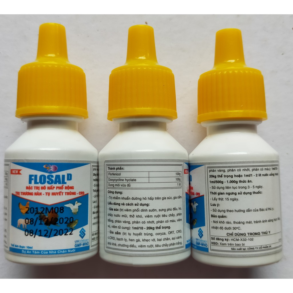 Flosal D 10ml Dùng cho gà chọi, gà đá, chim cảnh