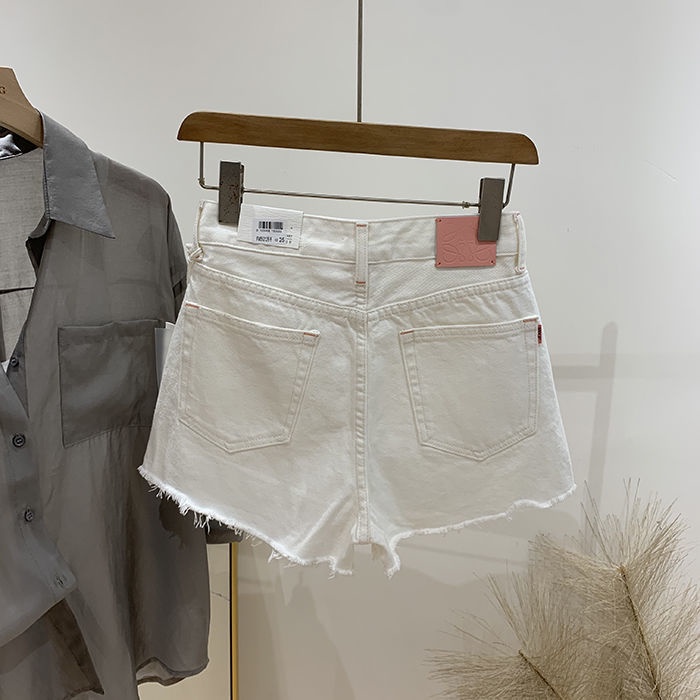 Quần Short Denim Chữ a Ống Rộng Tua Rua Phong Cách Mới