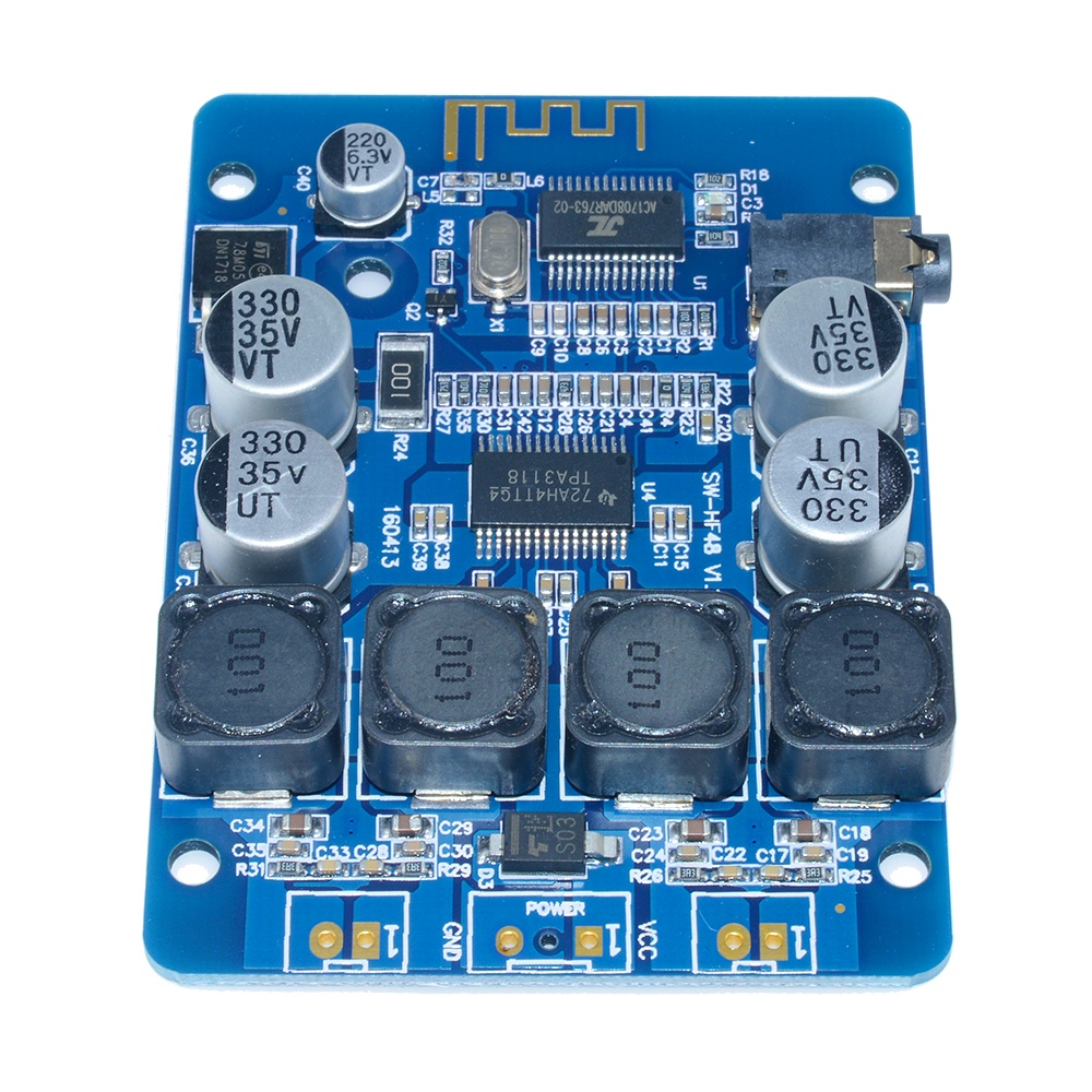 Bảng mạch khuếch đại âm thanh bluetooth kỹ thuật số ZIQQUCU TPA3118 30W + 30W 12v 24v MF chuyên dụng
