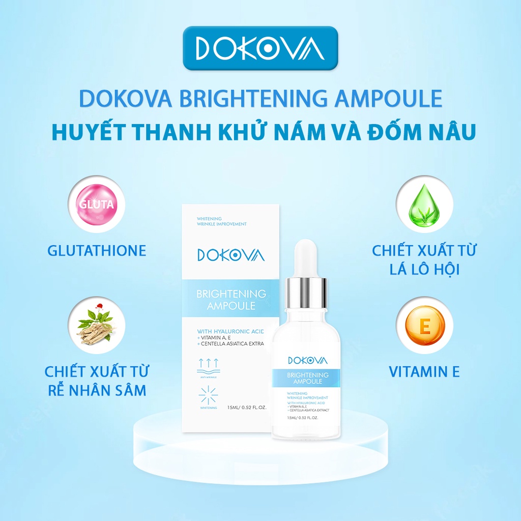 Serum trắng da mờ nám chống lão hóa Dokova - 15ml