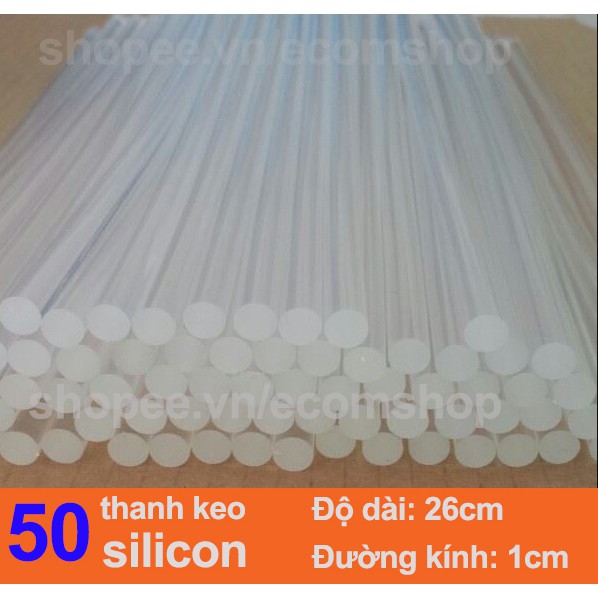 50 Thanh keo silicon, keo nến lớn loại tốt dài 26cm, đường kính 1cm