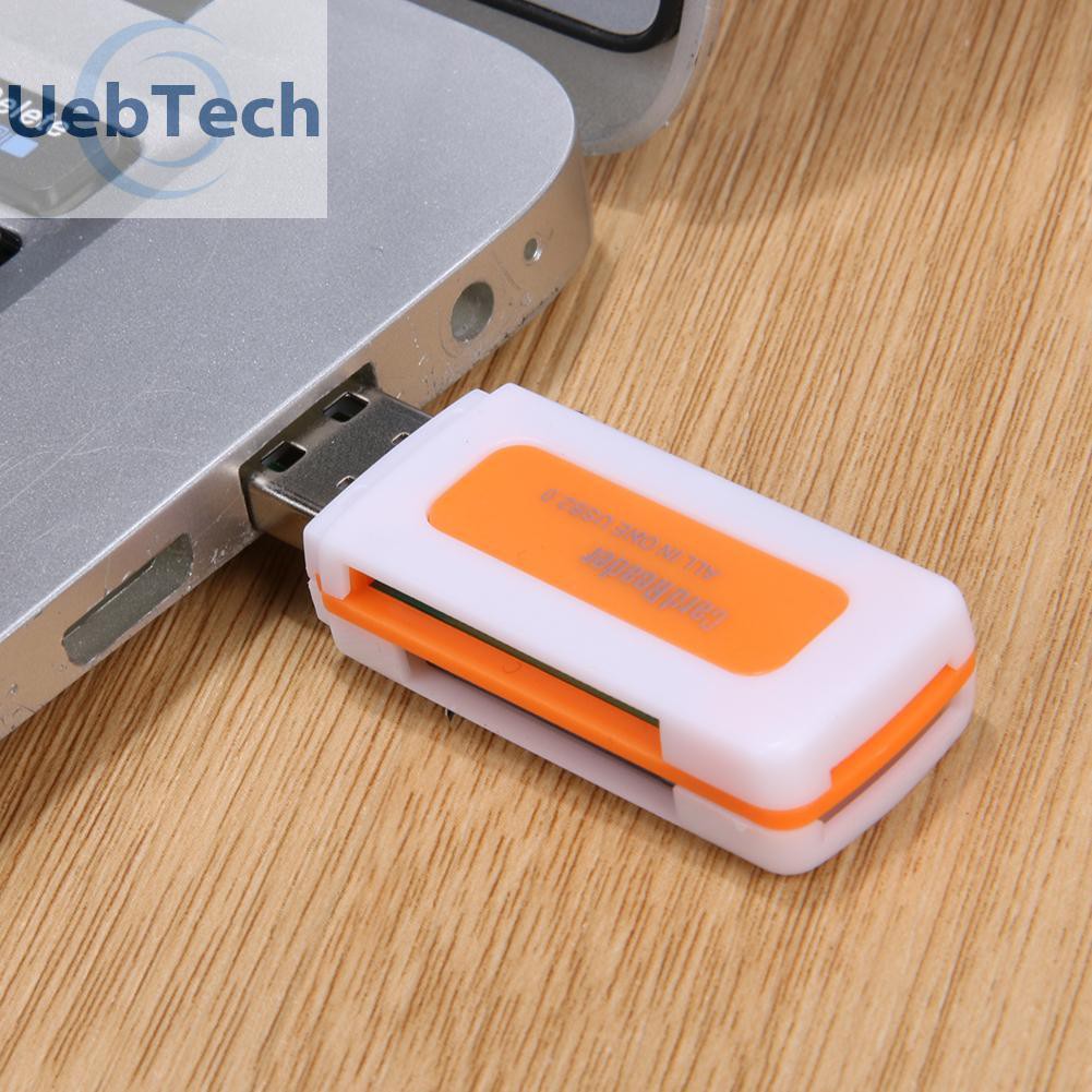 Đầu Đọc Thẻ Nhớ Mini Usb 2.0 4 Ngăn Sd/Mmc Tf Ms M2