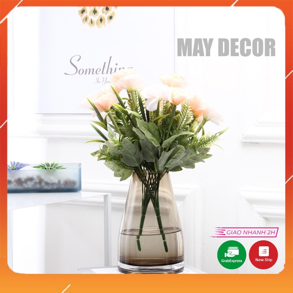 Bình Hoa Thủy Tinh Đẹp Trang Trí Decor, Lọ Hoa Thủy Tinh Cao Cấp Cắm Hoa Nghệ Thuật | MAY Decor