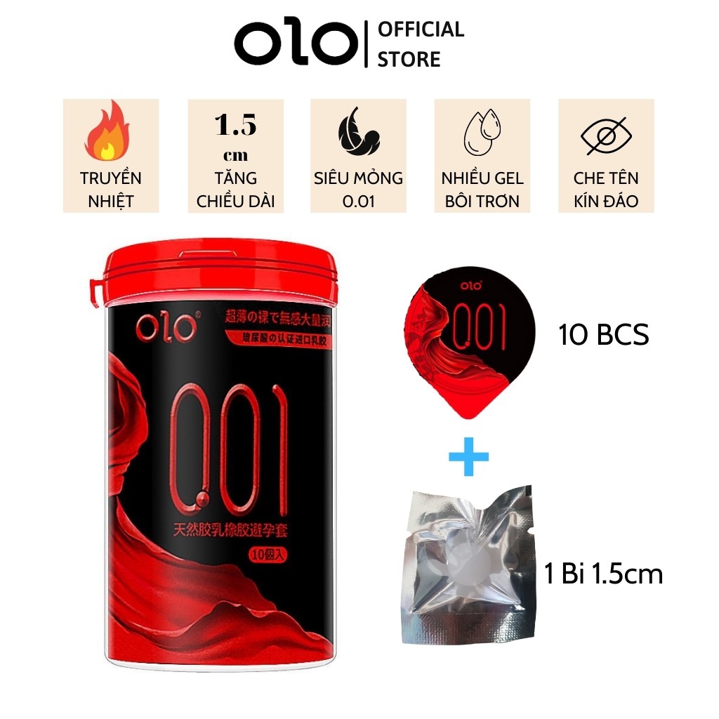 Bao cao su cao cấp OZO cốc đỏ đen Samurai gấp đôi độ trơn, siêu mỏng - Hộp 10 bcs