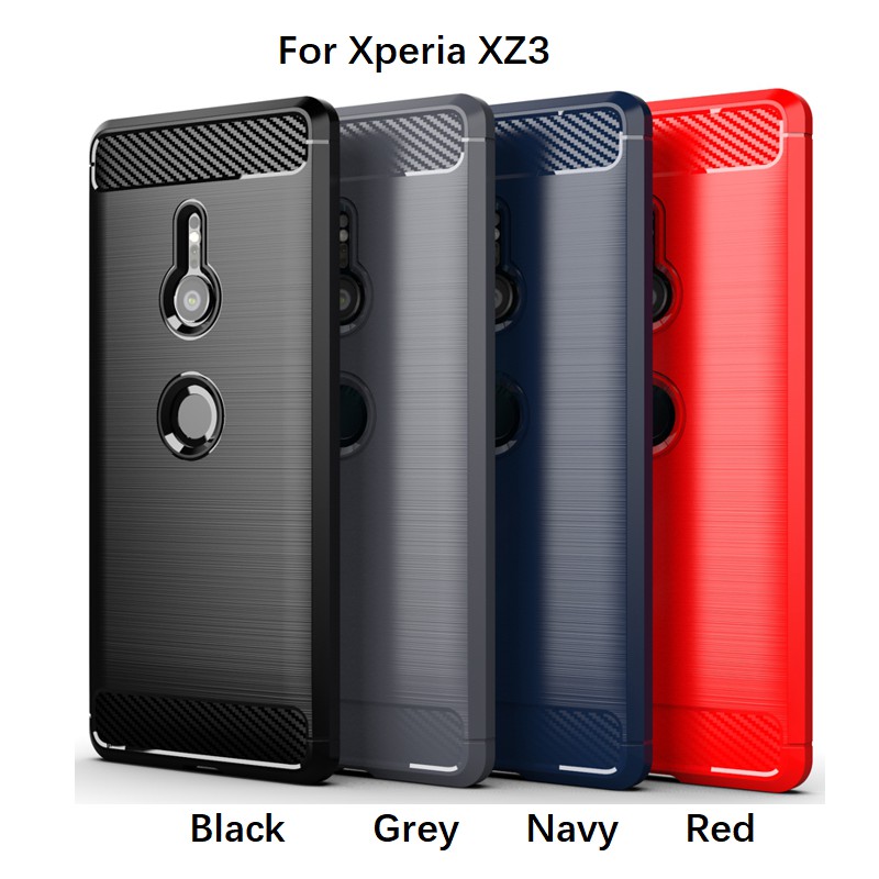 Ốp Điện Thoại Sợi Carbon Dành Cho Sony Xperia Xz2 Premium Xz1 / Xz2 Compact Xz3 Xz4 Xz5 Xperia 10 Ii Iii 10 + 10 Plus