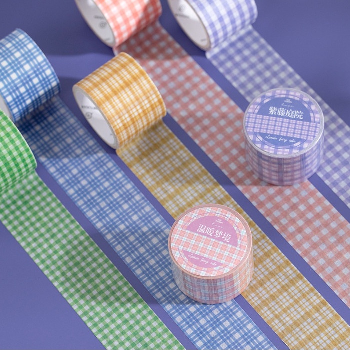 30CM Băng Keo Washi Tape Caro Bản to 3cm Họa Tiết Kẻ Sọc Caro Dùng Trang Trí Sổ Tay XIN HÃY ĐỌC KỸ PHẦN MÔ TẢ