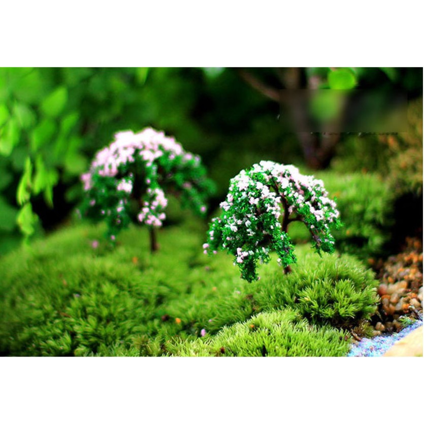 Mẫu mô hình cây hoa phượng đỏ tươi để trang trí nhà búp bê, tiểu cảnh, bonsai