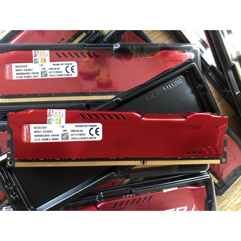 RAM Kingston HyperX Fury Red 8GB (1x8GB) DDR3 Bus 1600Mhz - Mới Bảo Hành 36 Tháng 95