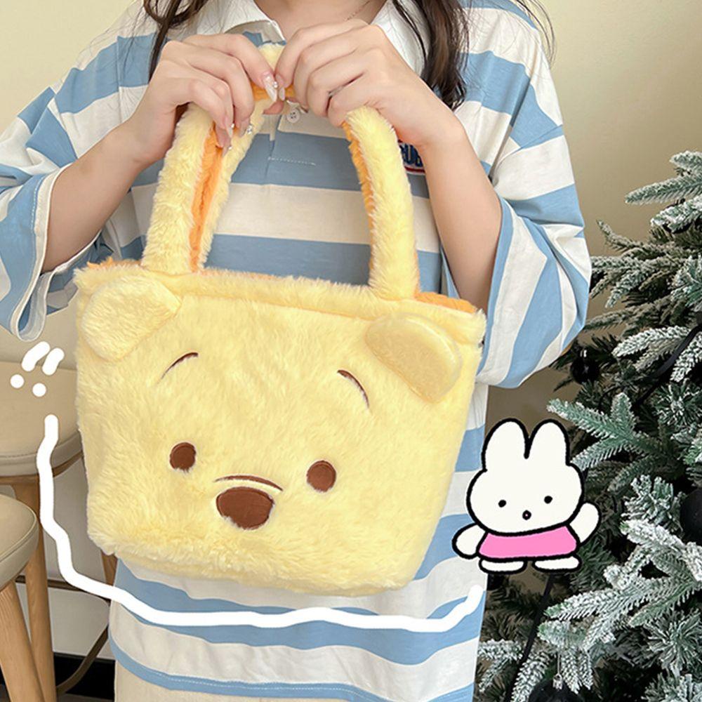 Túi Xách Tay Hai Mặt Họa Tiết Gấu Pooh Dễ Thương Dành Cho Nữ