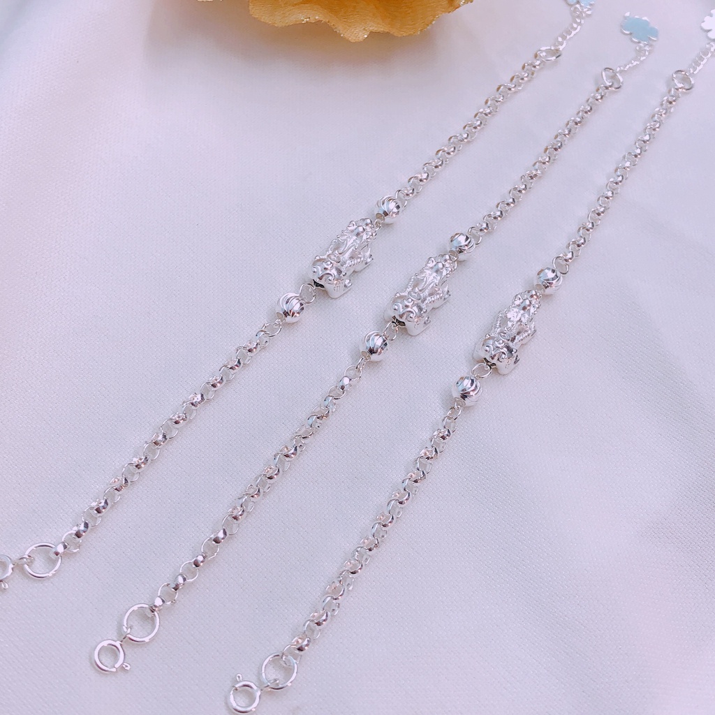 Lắc tay nữ bạc ta Bibi silver, lắc tay tỳ hưu mang lại may mắn tài lộc