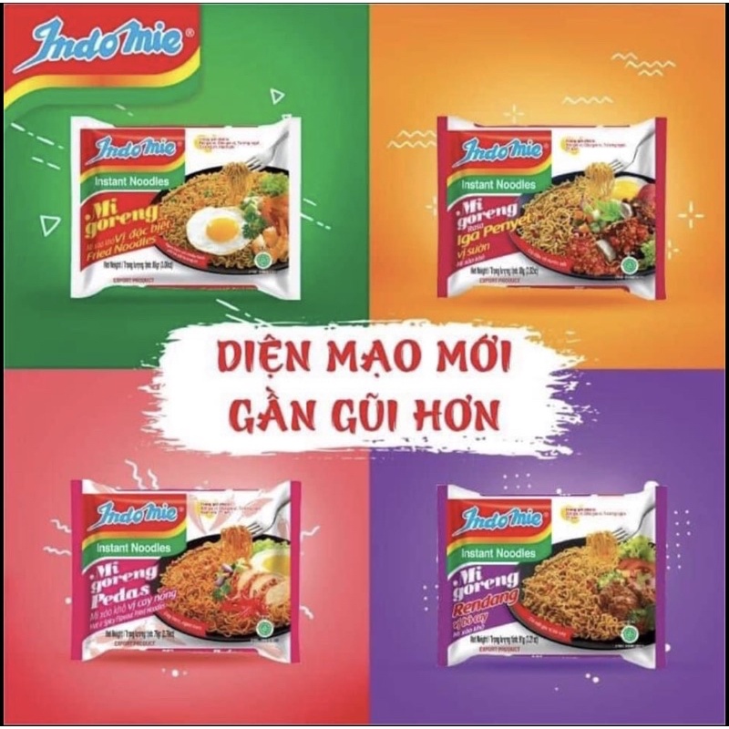 MÌ XÀO KHÔ INDOMIE VỊ ĐẶC BIỆT/ BÒ CAY/SƯỜN