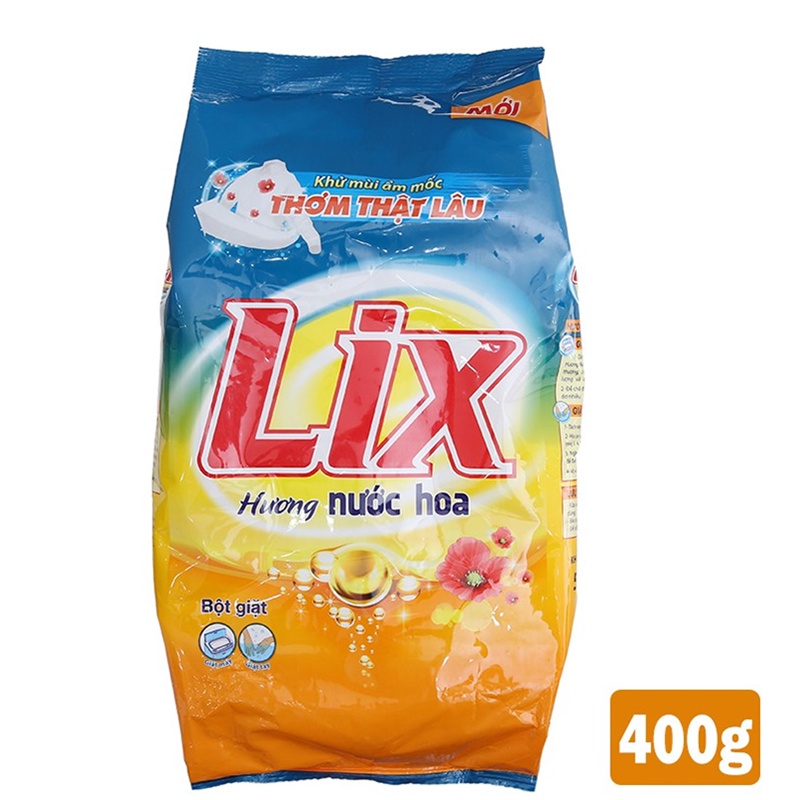 Bột Giặt LIX Extra Đậm Đặc 400G - Tẩy Sạch Vết Bẩn Mạnh Gấp 2 Lần