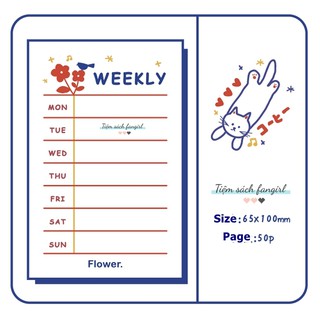 Giấy nhớ sticky note memo daily checklist