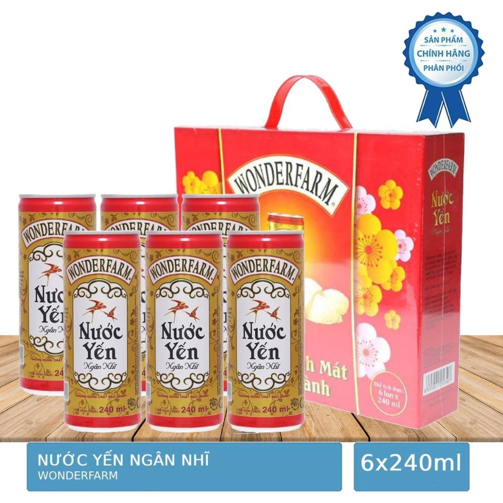 Nước Yến Ngân Nhĩ Wonderfarm Lon 240ml