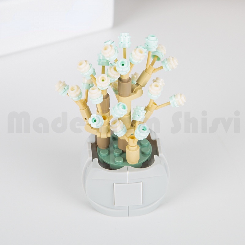 LEGO khối xây dựng trong chậu cây Đồ chơi lắp ráp hình chậu hoa xương rồng sáng tạo dành cho
