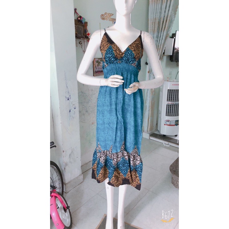 Đầm maxi - đầm lanh 2 dây - đuôi cá (48-65ky) | BigBuy360 - bigbuy360.vn