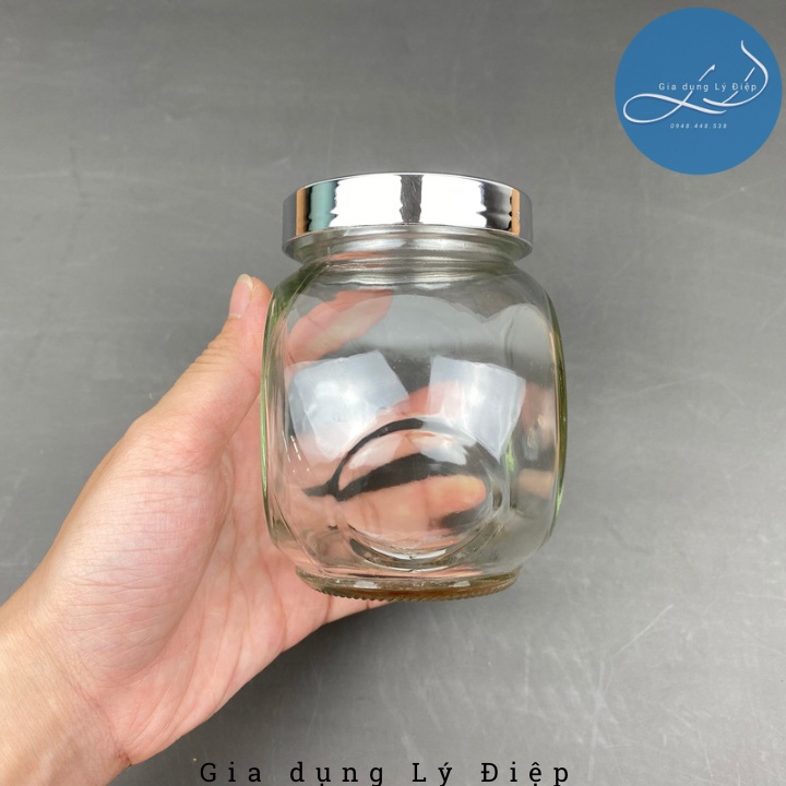 Hũ thuỷ tinh đựng gia vị nắp bạc dung tích 0,3ml