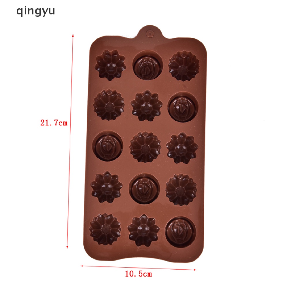 1 Khuôn Silicone Hình Hoa Hồng Làm Bánh / Xà Phòng