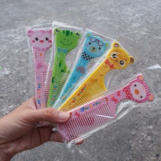 Lược chải tóc bỏ bóp cán hình con vật (kích thước:14cm)