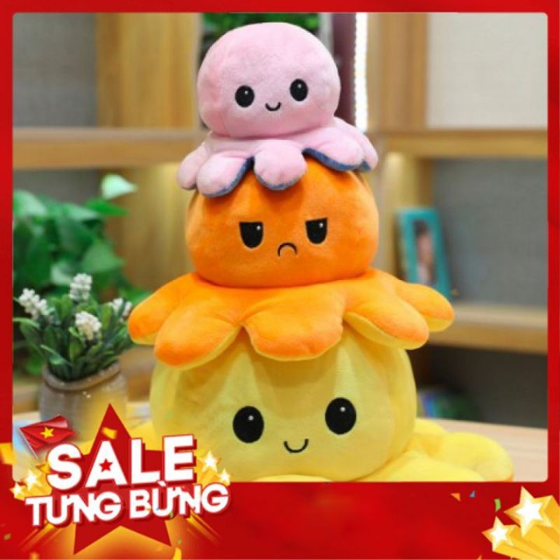 Bạch tuộc cảm xúc, bạch tuộc 2 mặt dễ thương,bạch tuộc bông đáng yêu,quà cho bé