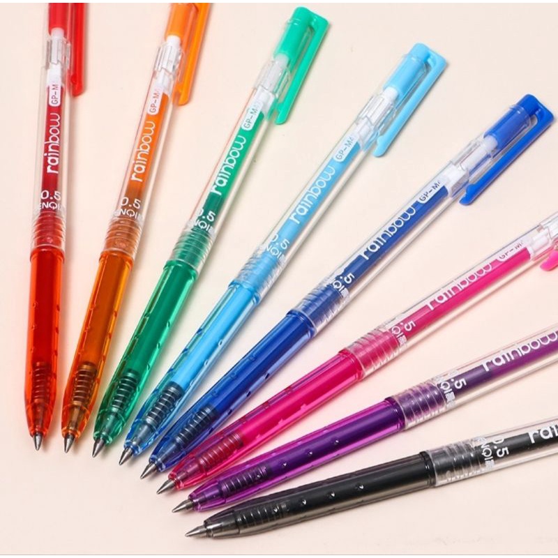 Hộp 8 cây bút Rainbow hãng Chenqui (Bi gel)