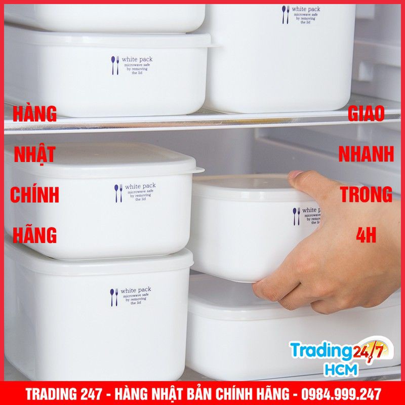 [Giao hàng HCM - 4h ] Hộp nhựa đựng thực phẩm White Pack 1L NỘI ĐỊA NHẬT BẢN