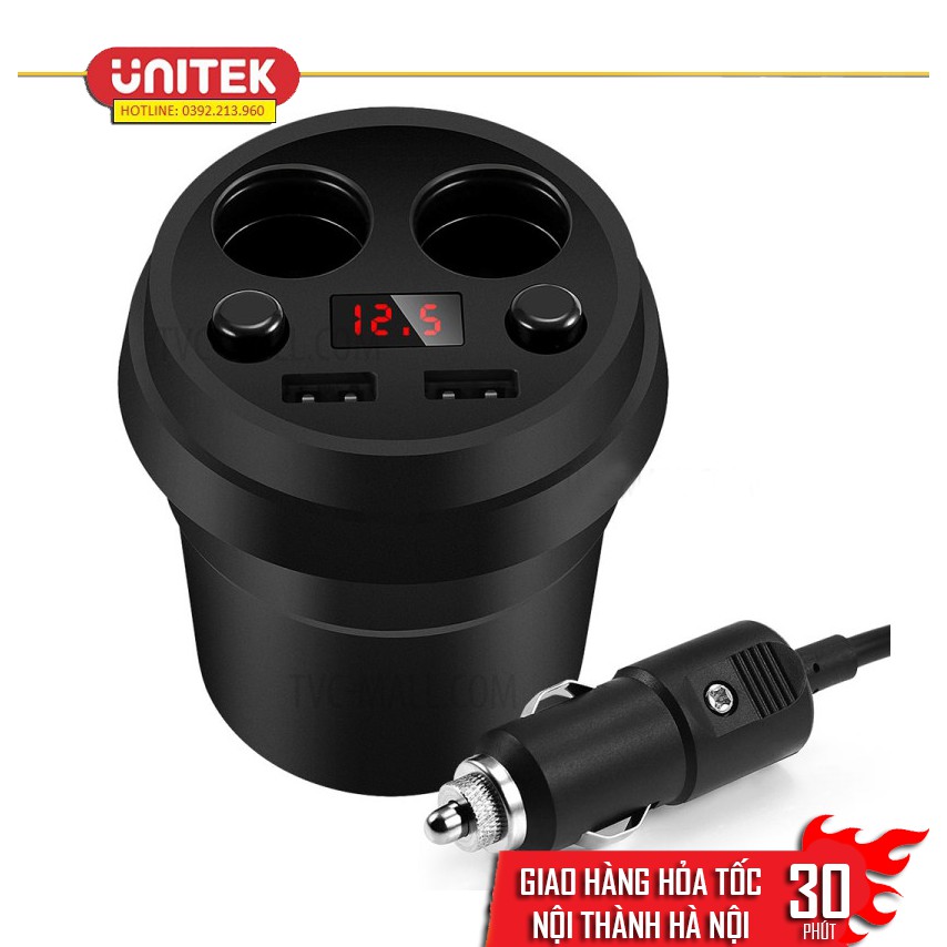 Bộ Chia Tẩu Sạc Và 2 Cổng USB Car Charger 2 USB PORTS Cao Cấp Trên Ô Tô