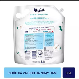 nước xả comfort 3 lít túi trắng