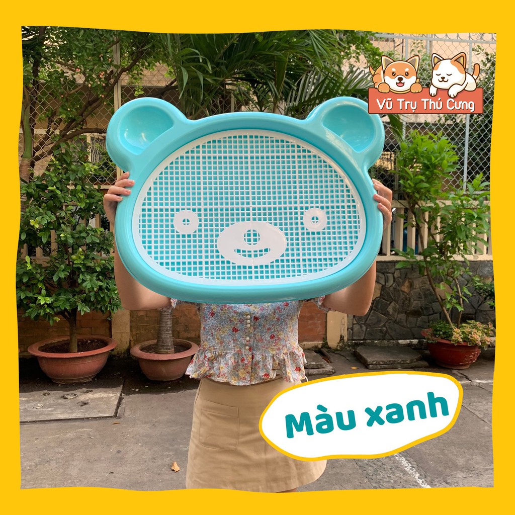 Khay vệ sinh cho Chó size lớn, hình mặt gấu - 47x63x5.5cm, Khay vệ sinh huấn luyện cho thú cưng