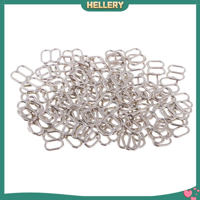 Set 100 Móc Kim Loại Bạc Kích Thước 6mm Có Thể Điều Chỉnh 8 Móc Cài Áo Ngực