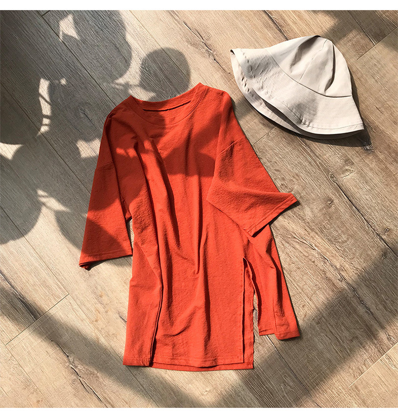 NRVP 2021 summer new short-sleeved T-shirt women's loose mid-length student top tees