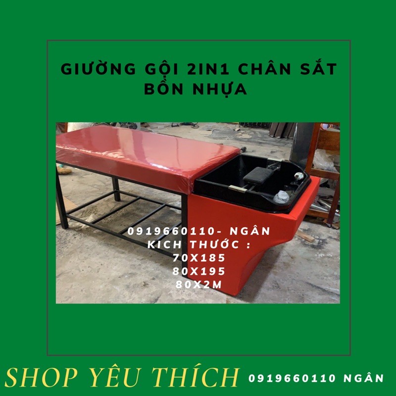 Giường gội đầu chân sắt bồn nhựa | BigBuy360 - bigbuy360.vn