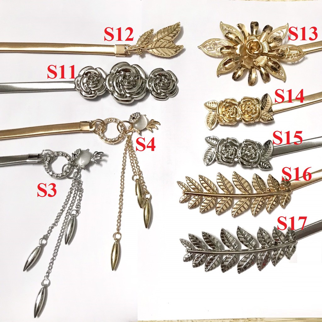 50 Đai váy thắt lưng nữ kim loại