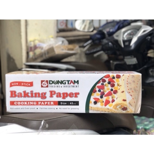giấy nến nướng bánh đồng tâm cuộn lớn 45cm x 75m