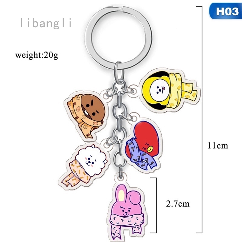 Móc Khóa Silicone Hình Nhân Vật Bt21 Của Bts