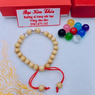 Vòng dâu tằm + 3 bi bạc