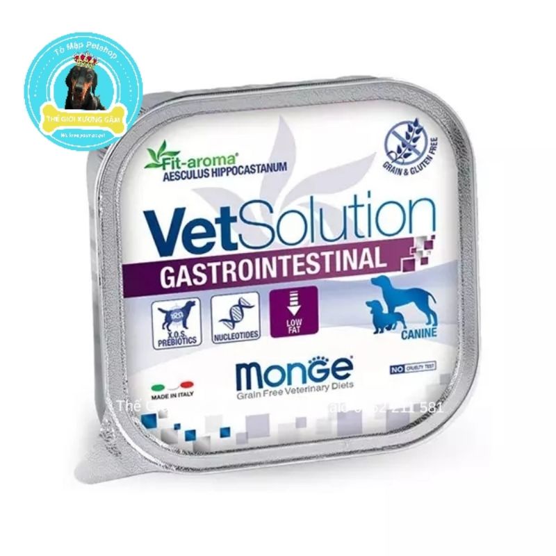 [Mã PET50K giảm Giảm 10% - Tối đa 50K đơn từ 250K] MONGE VET SOLUTION PATE HỖ TRỢ ĐIỀU T RỊ CHO CHÓ 150GR