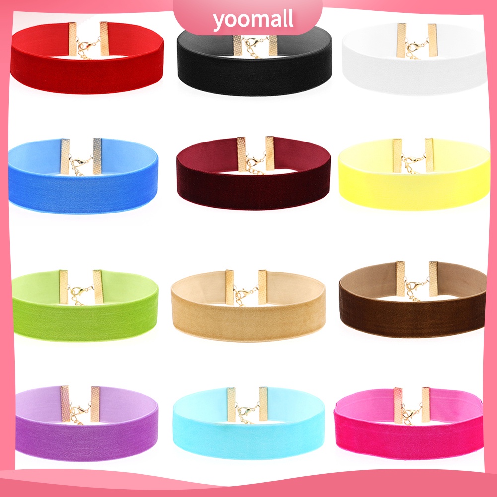 Vòng Cổ Choker Bằng Nhung Mềm Bản Rộng Phong Cách Gothic Thời Trang