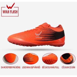 Giầy bóng đá cao cấp Wika XP đế TF chính hãng chuyên sân nhân tạo màu cam ( giầy đá banh đế thấp )
