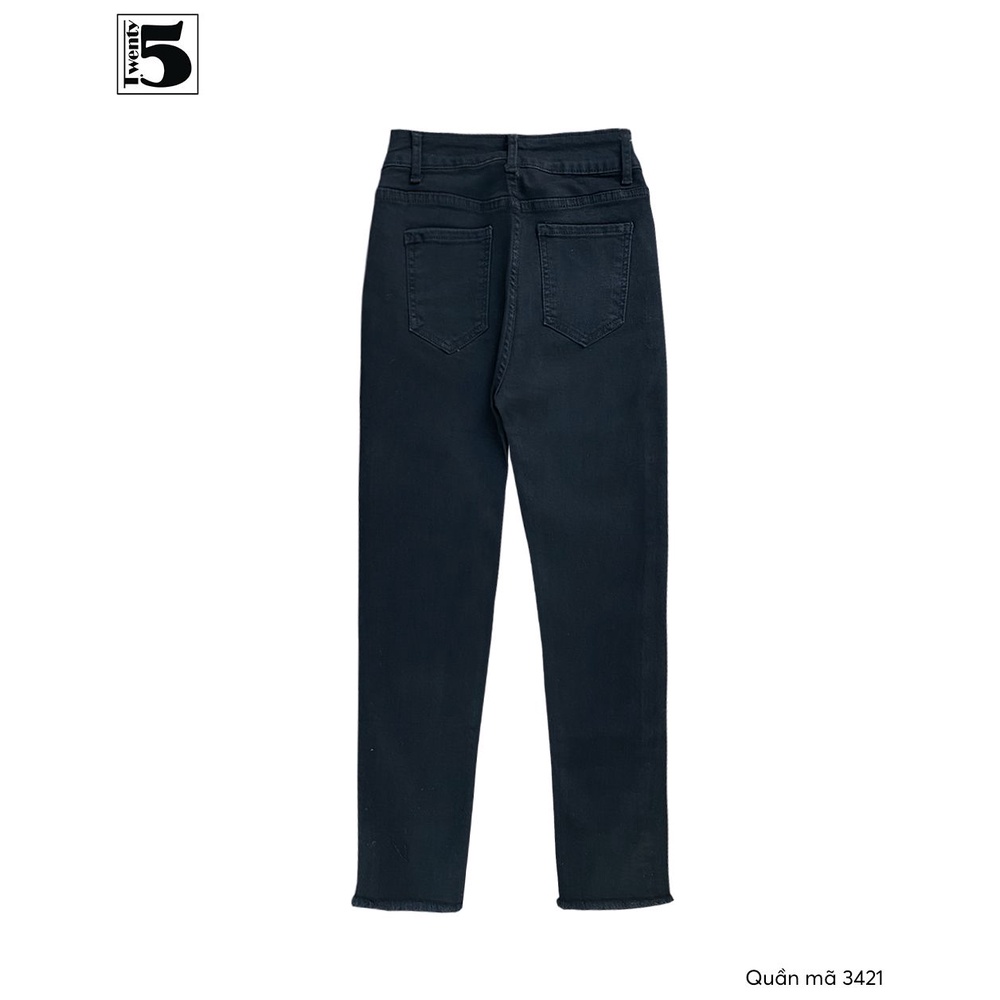 Quần jeans nữ ống đứng gấu tua rua chất co giãn cực năng động