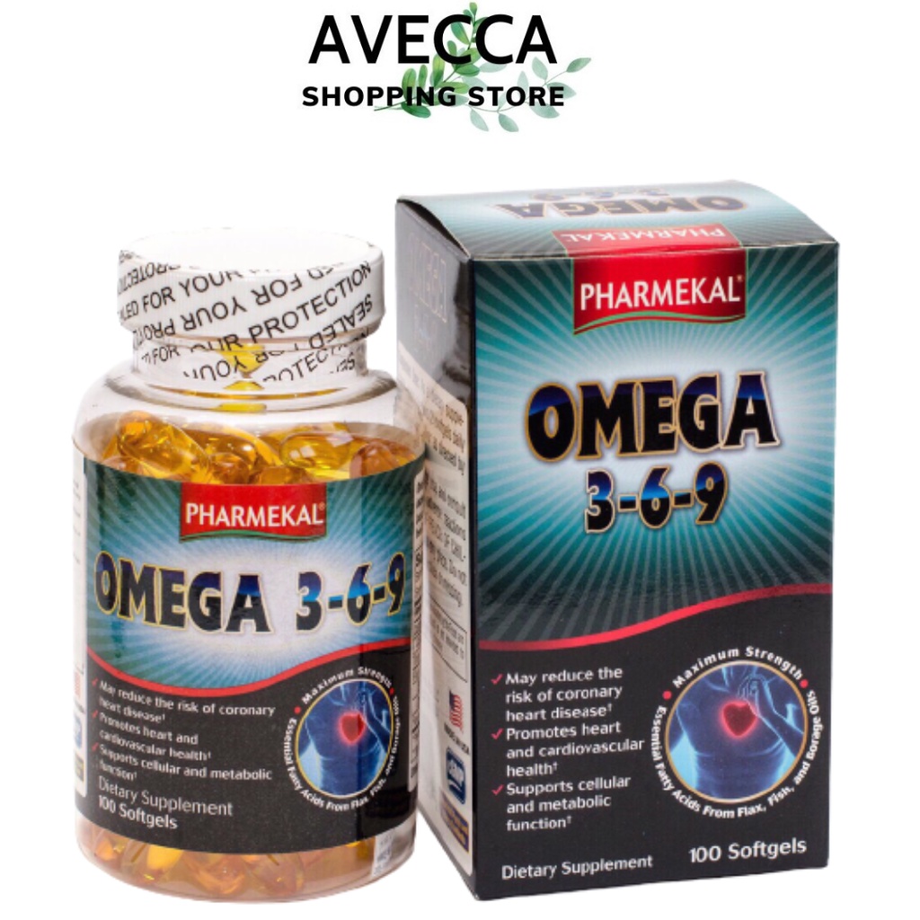 {Cam Kết Chính Hãng} Viên Uống Dầu Cá Pharmekal Omega 3-6-9 Hỗ Trợ Tim Mạch, Sáng Mắt (Hộp 100 Viên)