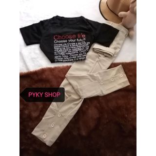 🌺stb195122108 set áo thun mix quần baggy nút bo gấu🌺