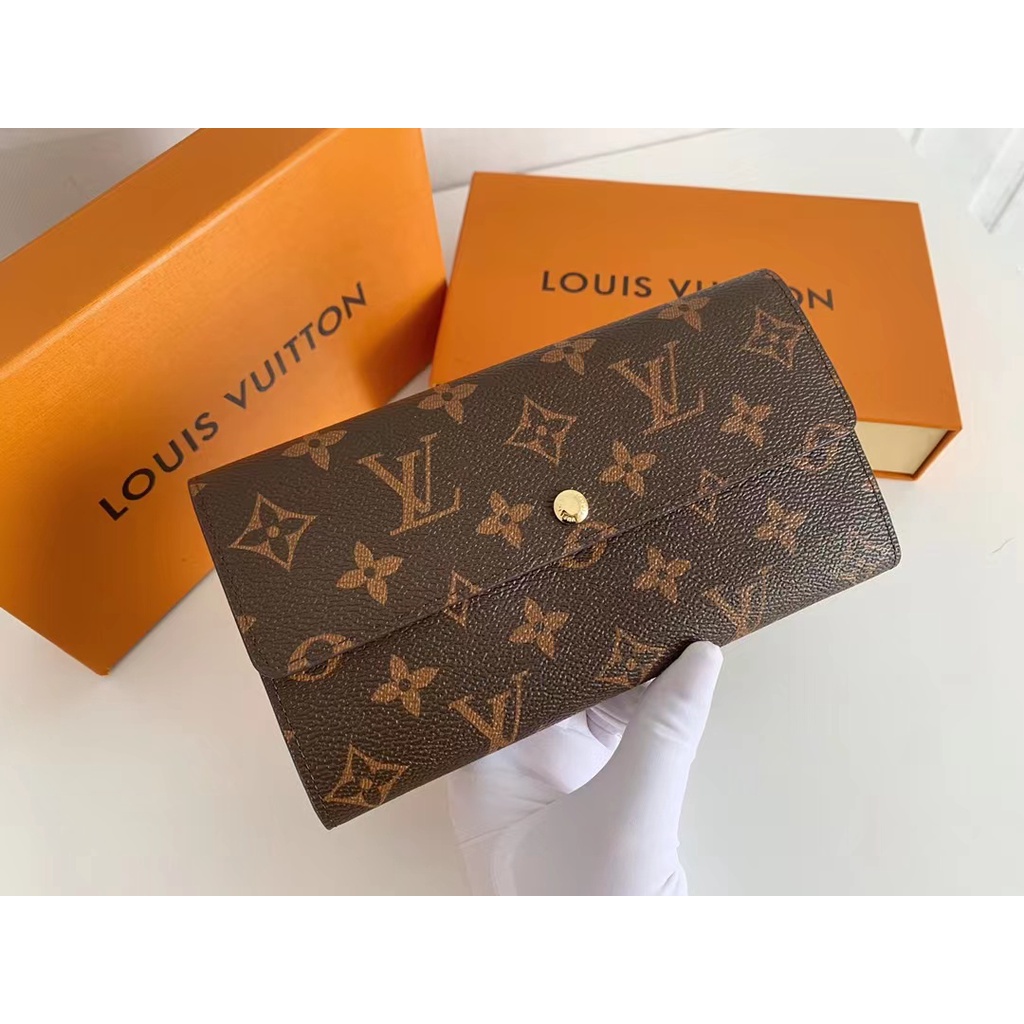 Sẵn sàng giao hàng Ví dài mới dành cho nữ Louis Vuitton LV Ví Monogram có hộp M58101
