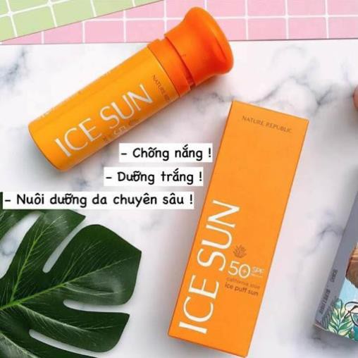 [Auth Thái] Kem chống nắng pump ICE SUN của NATURE REPUBLIC cực HOT