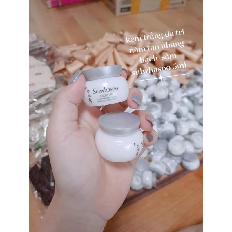 Lọ Kem Dưỡng Trắng Bạch Sâm Sulwhasoo Snowise Brightening Cream Mini 5ml